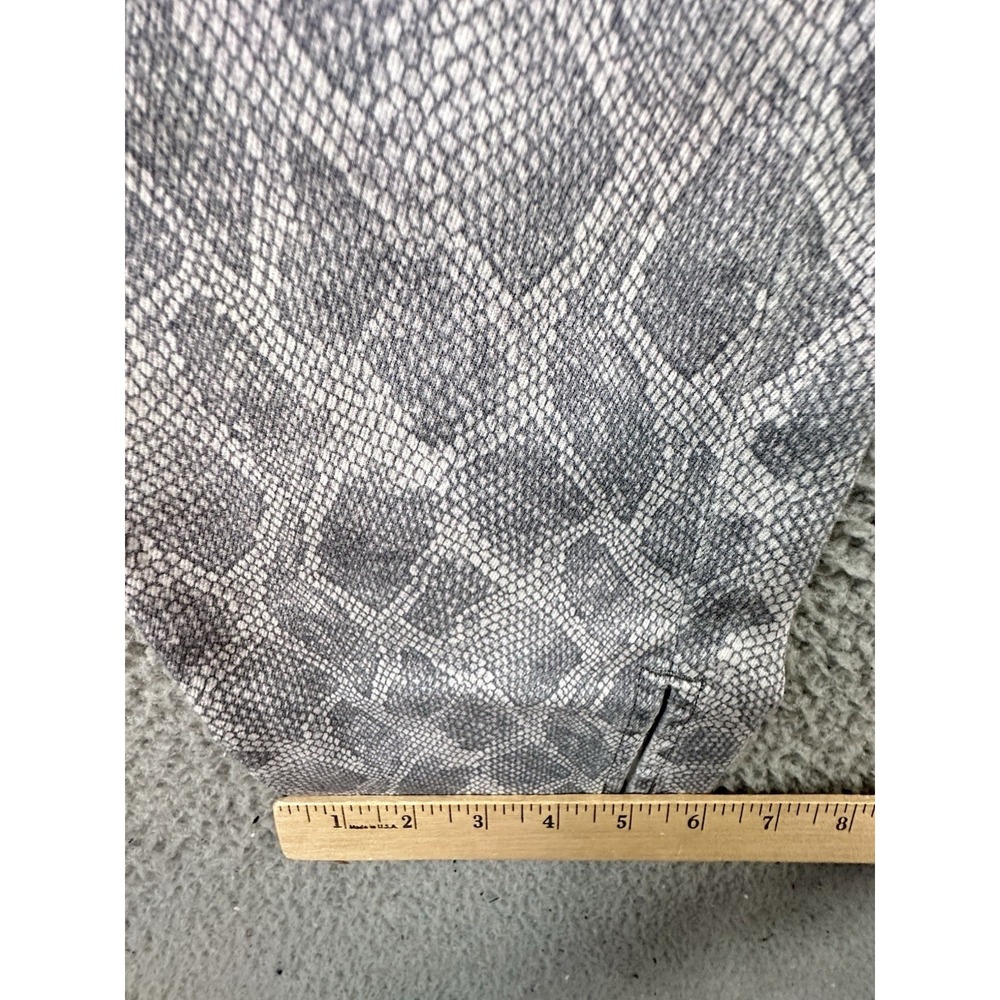 PAIGE Jeans Womens 26 Gray Hoxton Slim Snake Print Raw Hem 26x27 - Picture 14 of 14